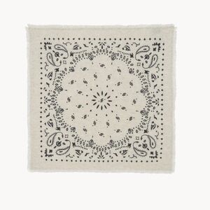 Kujten Small Hachiko Bandana Scarf in White/Cream (NWOT)